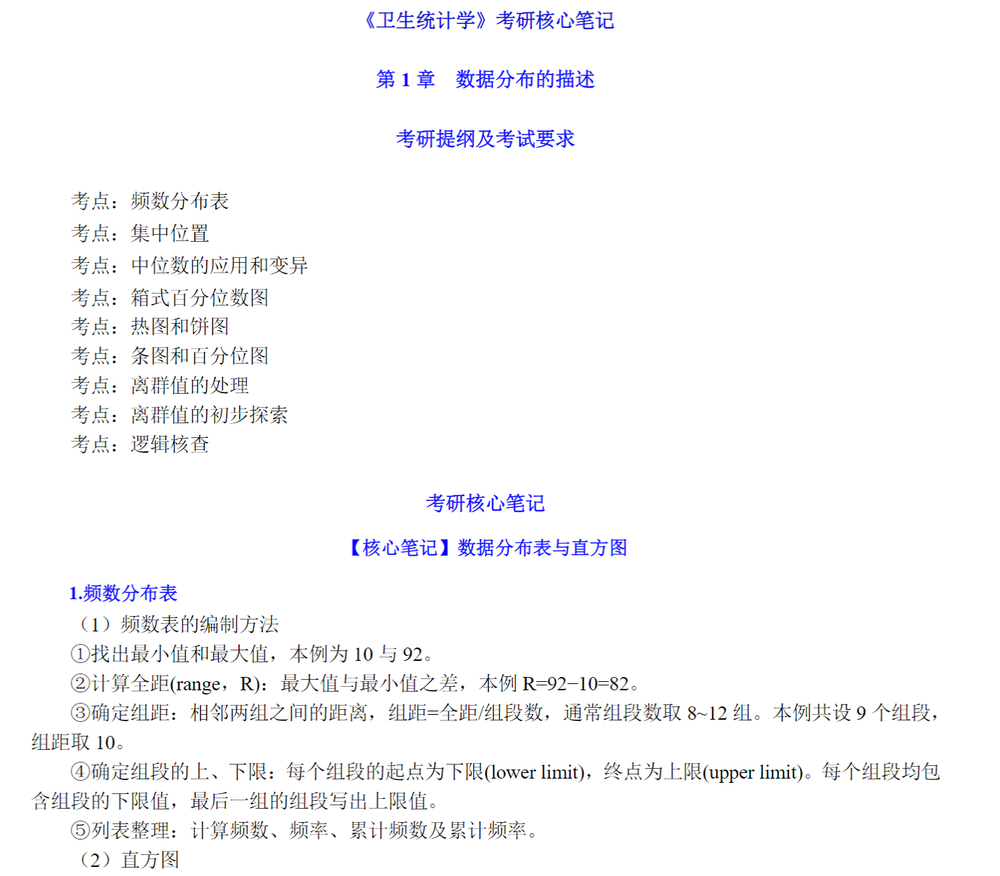 北京中醫藥大學801衛生統計學考研資料參考書目