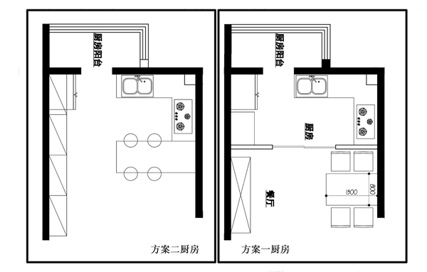 开放式餐厅厨房