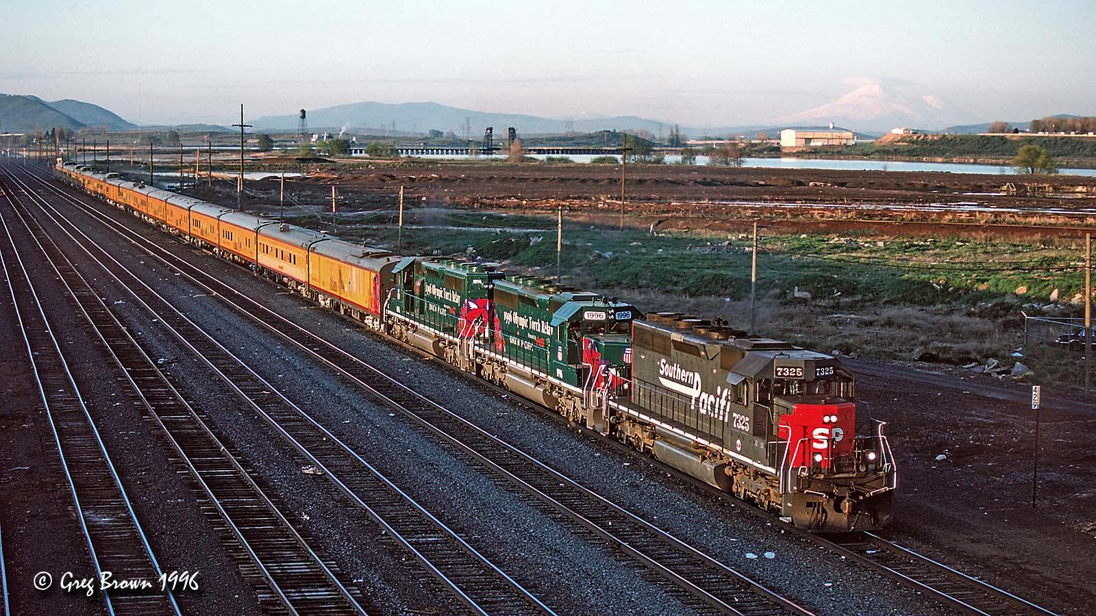 考证亚特兰大奥运圣火美国联合太平洋铁路sd4021896和sd4021996号