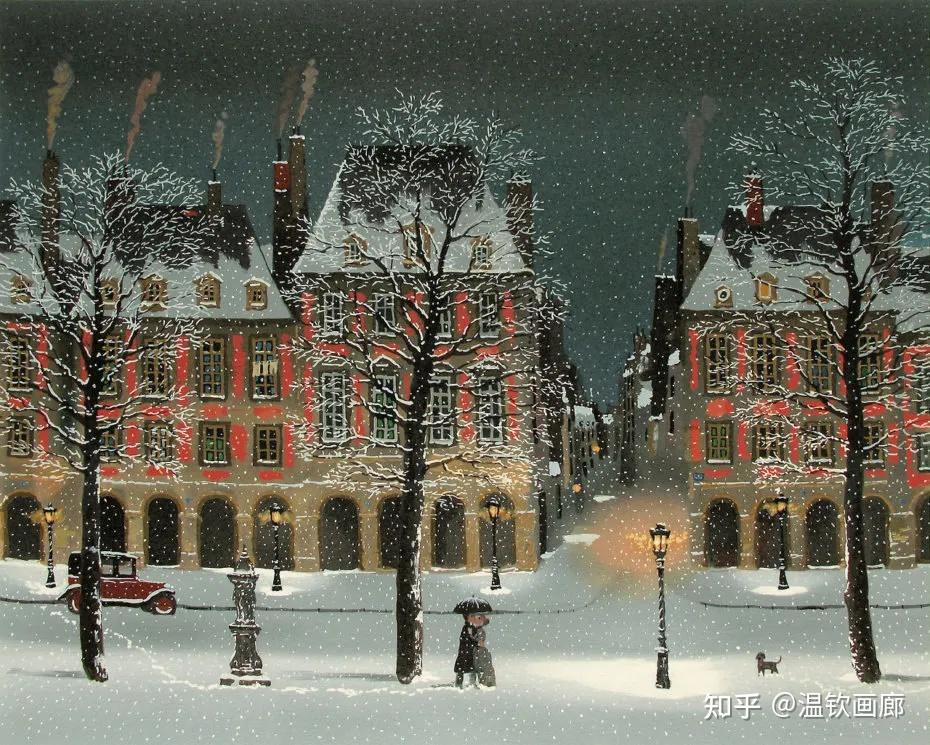 浪漫法国街景油画家 米歇尔·德拉克罗瓦