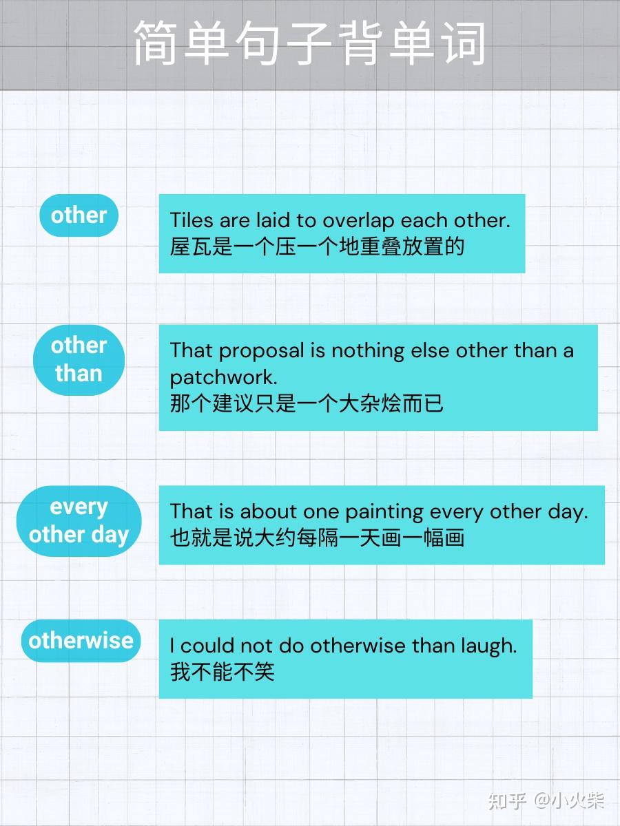 5张图片记单词 other(其他的) - 知乎