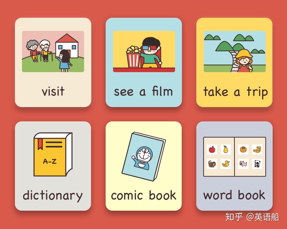 单词闪卡插画01visit/04v01z01t/  拜访 i often visit my