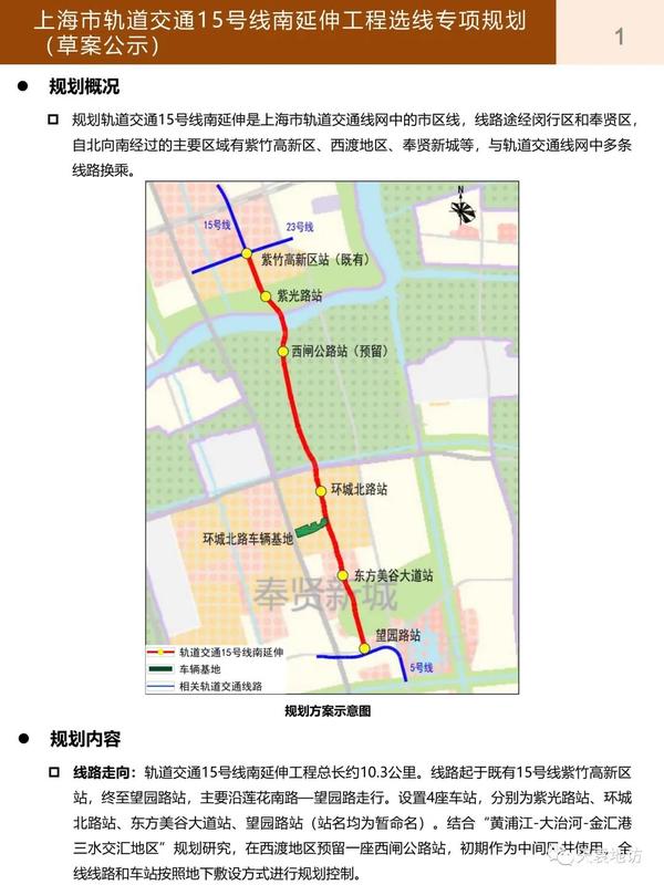 上海15号线南延伸段选线专项规划公示,奉贤西渡地区增加预留站成功! - 知乎