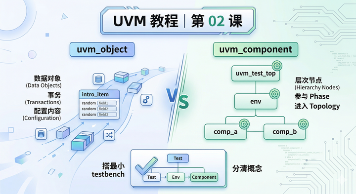 Basic Uvm Component 第 02 课:先分清 uvm_object 和 uvm_component,再搭最小 testbench - 知乎
