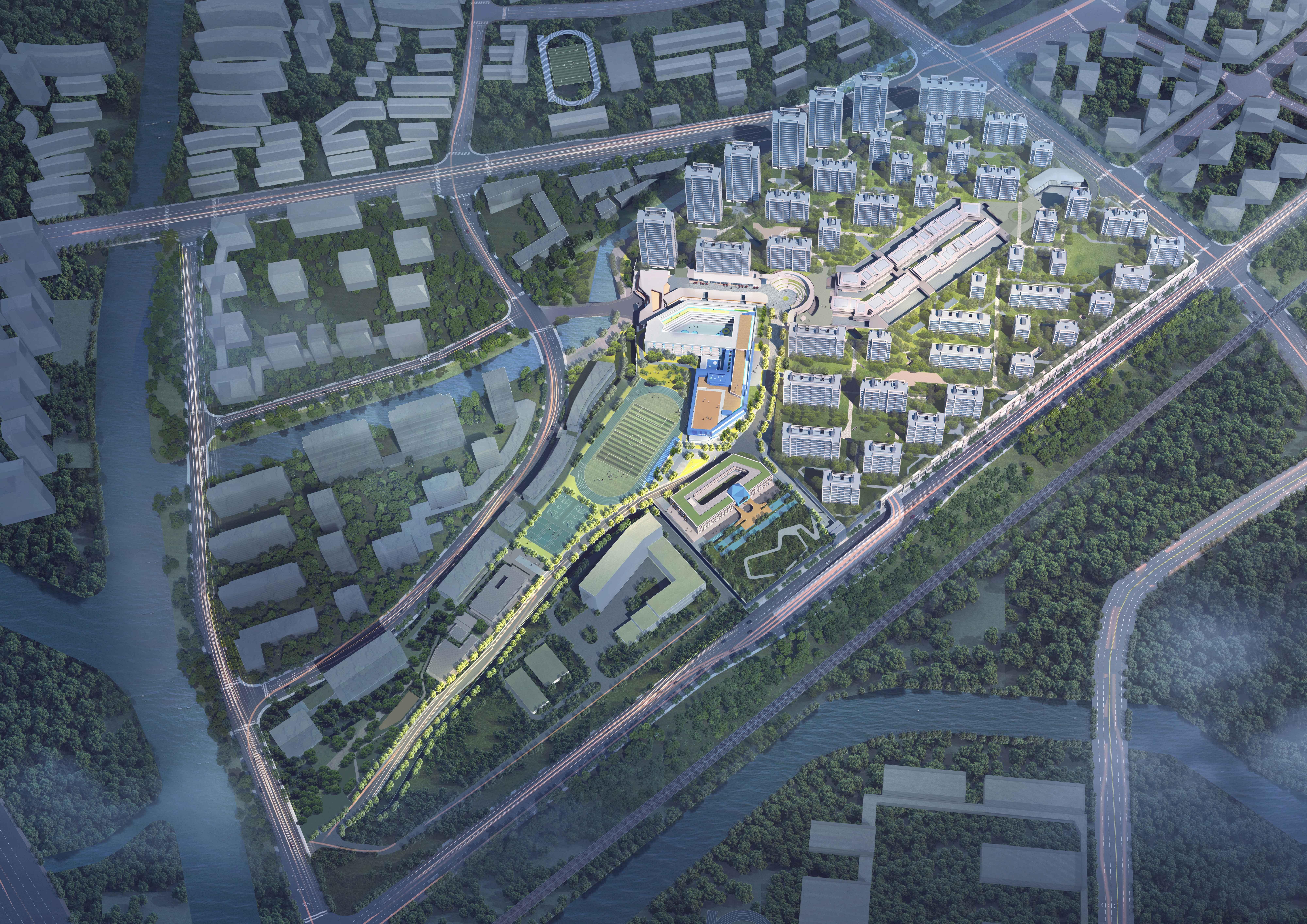 余杭区良渚街道地铁4号线车辆段上盖住宅项目方案来了配套齐全