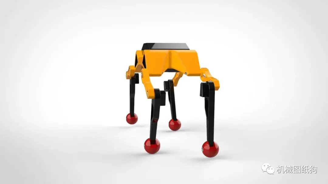 机器人quadrupedrobot四足机器人结构造型3d图纸solidworks设计