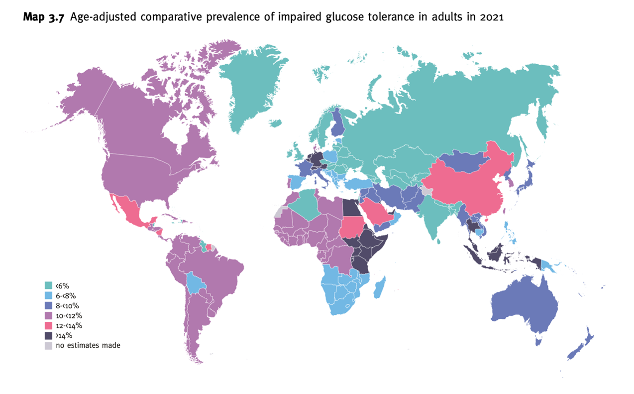 重磅idf2021全球糖尿病地圖第10版發佈了多圖表超詳細數據