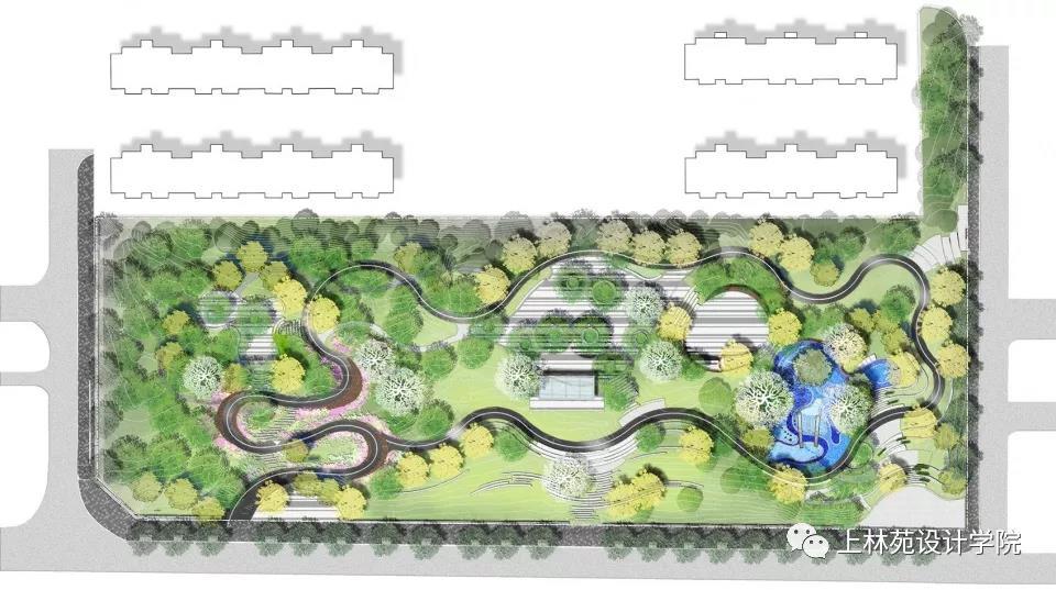 捣碎的旧混凝土块用作景观材料,并堆叠形成一个微地形裂缝花园.