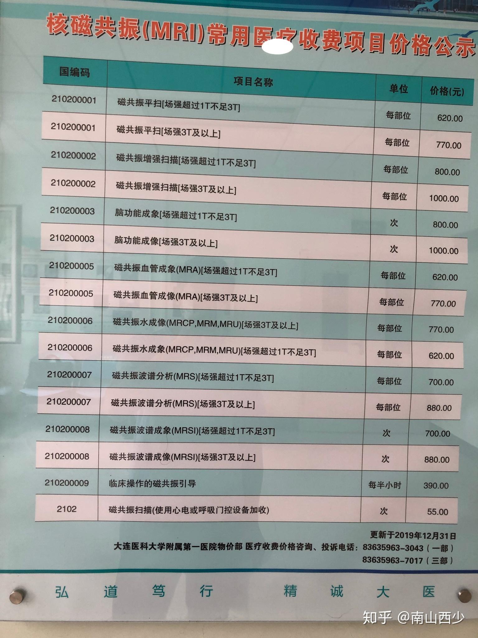 做个核磁共振得多少钱