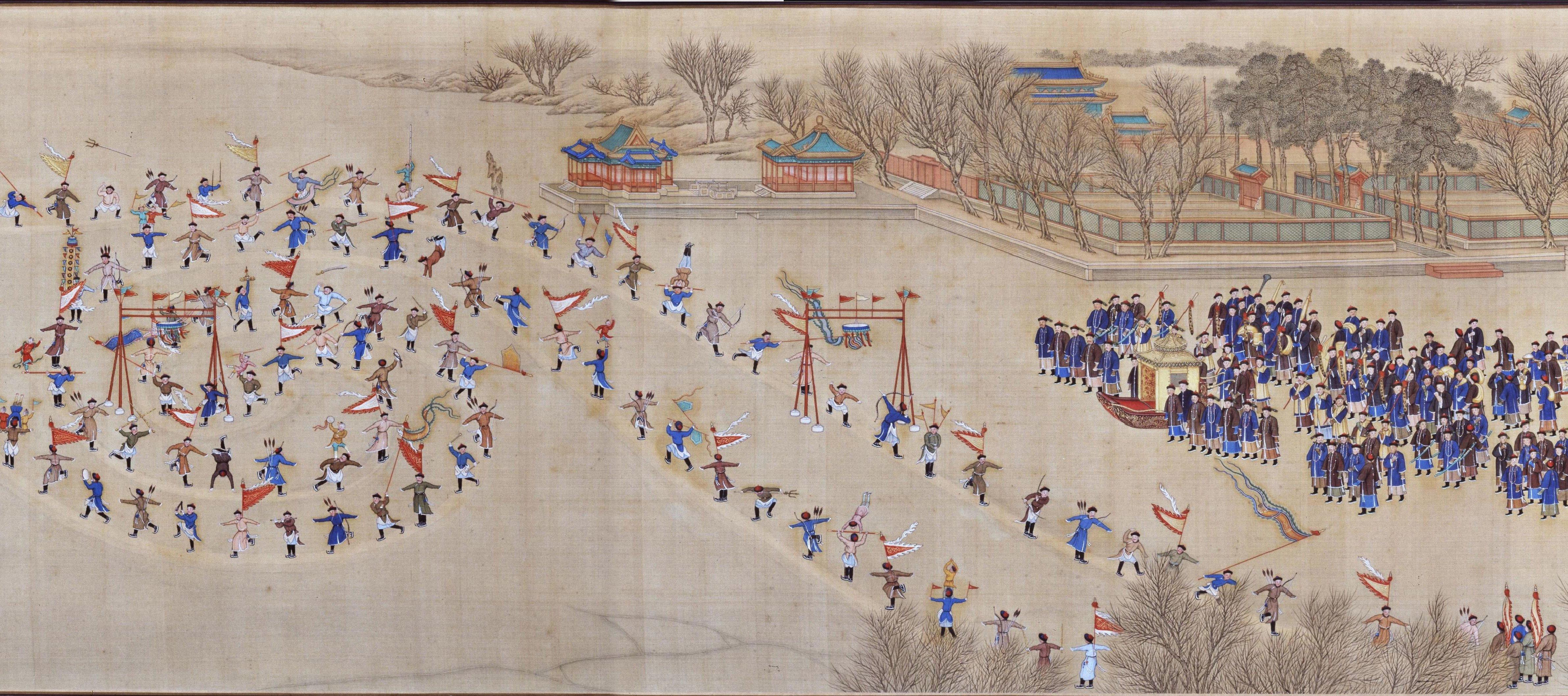 满清的“国俗”,乾隆皇帝喜爱的冰上运动,都在这画中 - 知乎