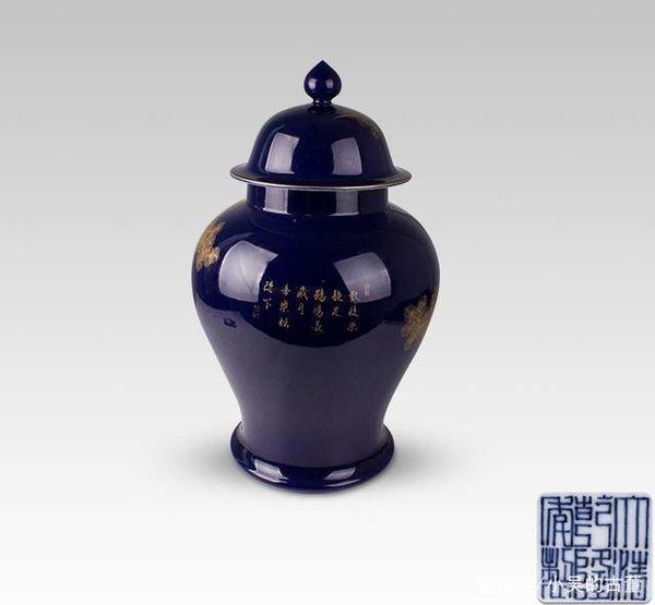 多寶屋】BA872□元時代霽藍釉刻雲龍紋虎頭大罐珍品□高さ38.5ｃｍ直径