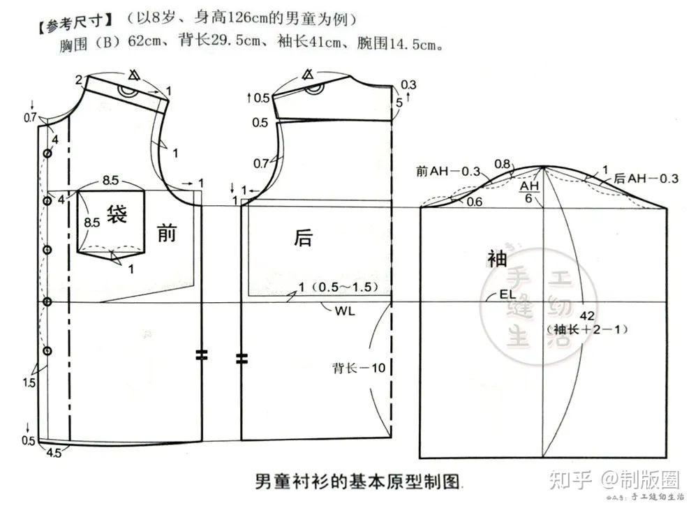 男童衬衫裁剪图130图片