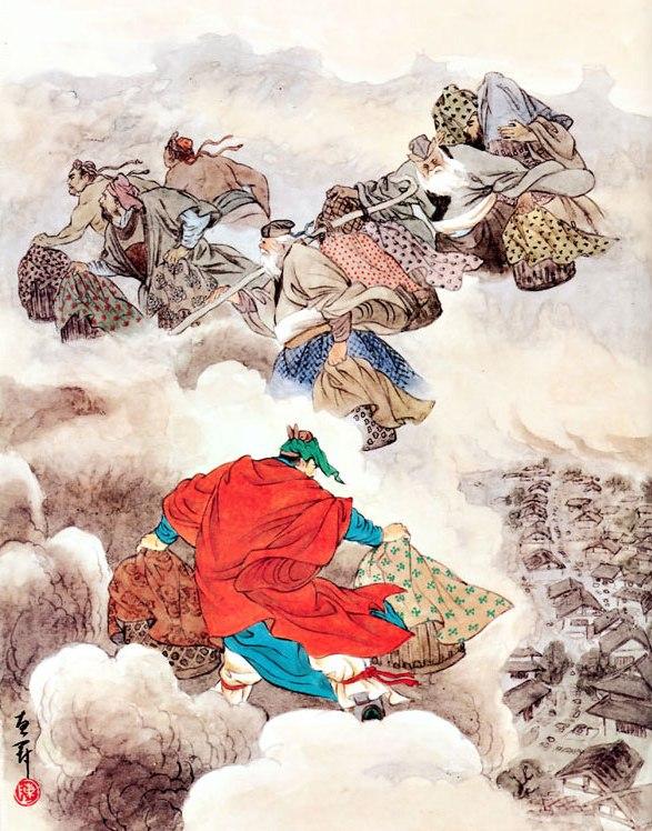 西游记原著十套珍稀古画插图第7879回比丘国救小儿与国丈辩道德要命剖