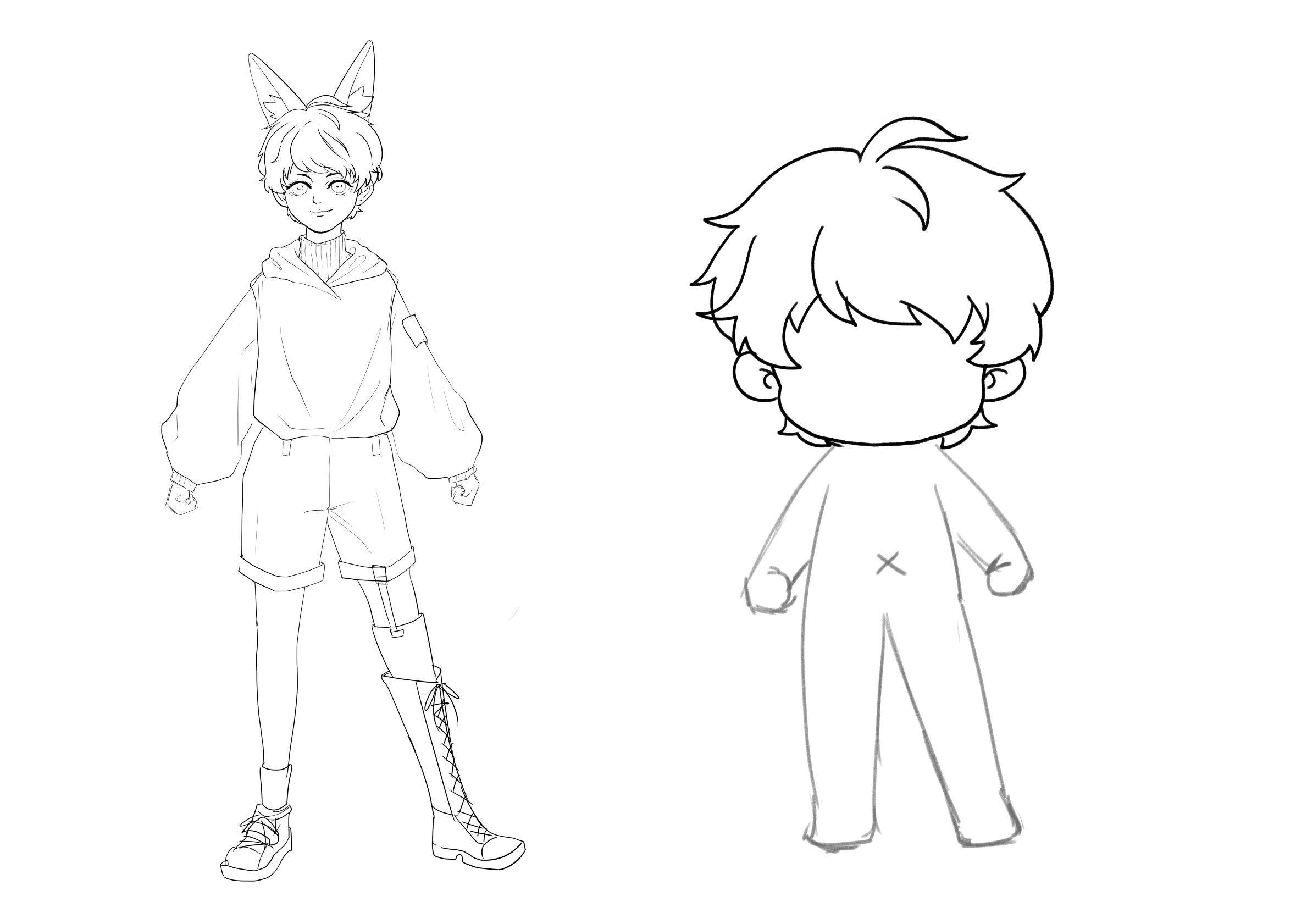 可爱q版角色怎么画教你q版卡通动漫人物画法