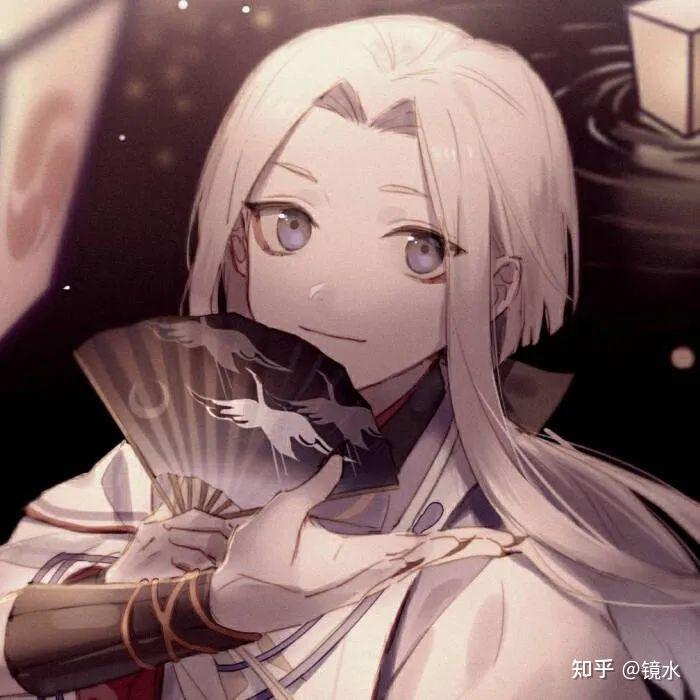 找一张白衣执扇书生的古风动漫头像