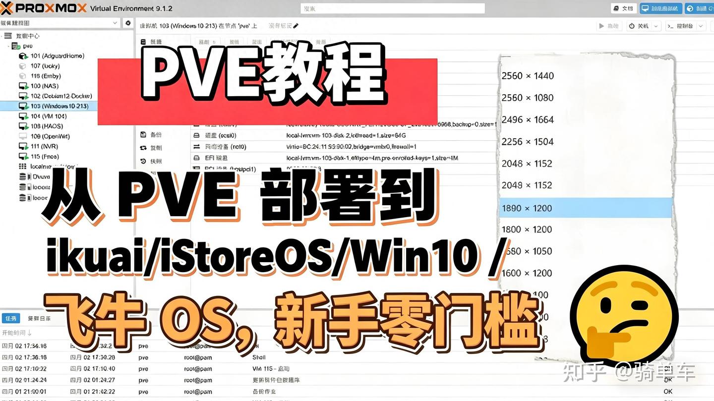 PVE教程:从 PVE 部署到 ikuai/iStoreOS/Win10 / 飞牛 OS,新手零门槛