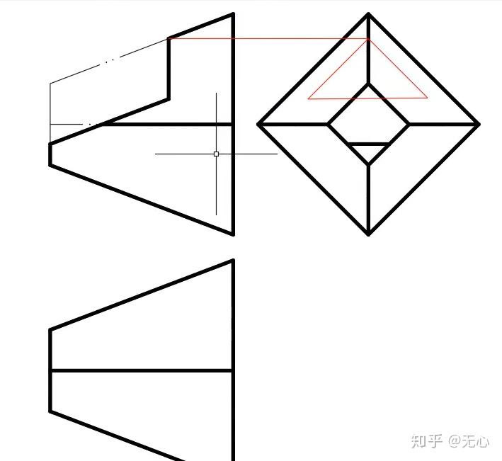 02機械製圖cad三稜錐圓球圓錐截交線習題找點求作補畫三視圖