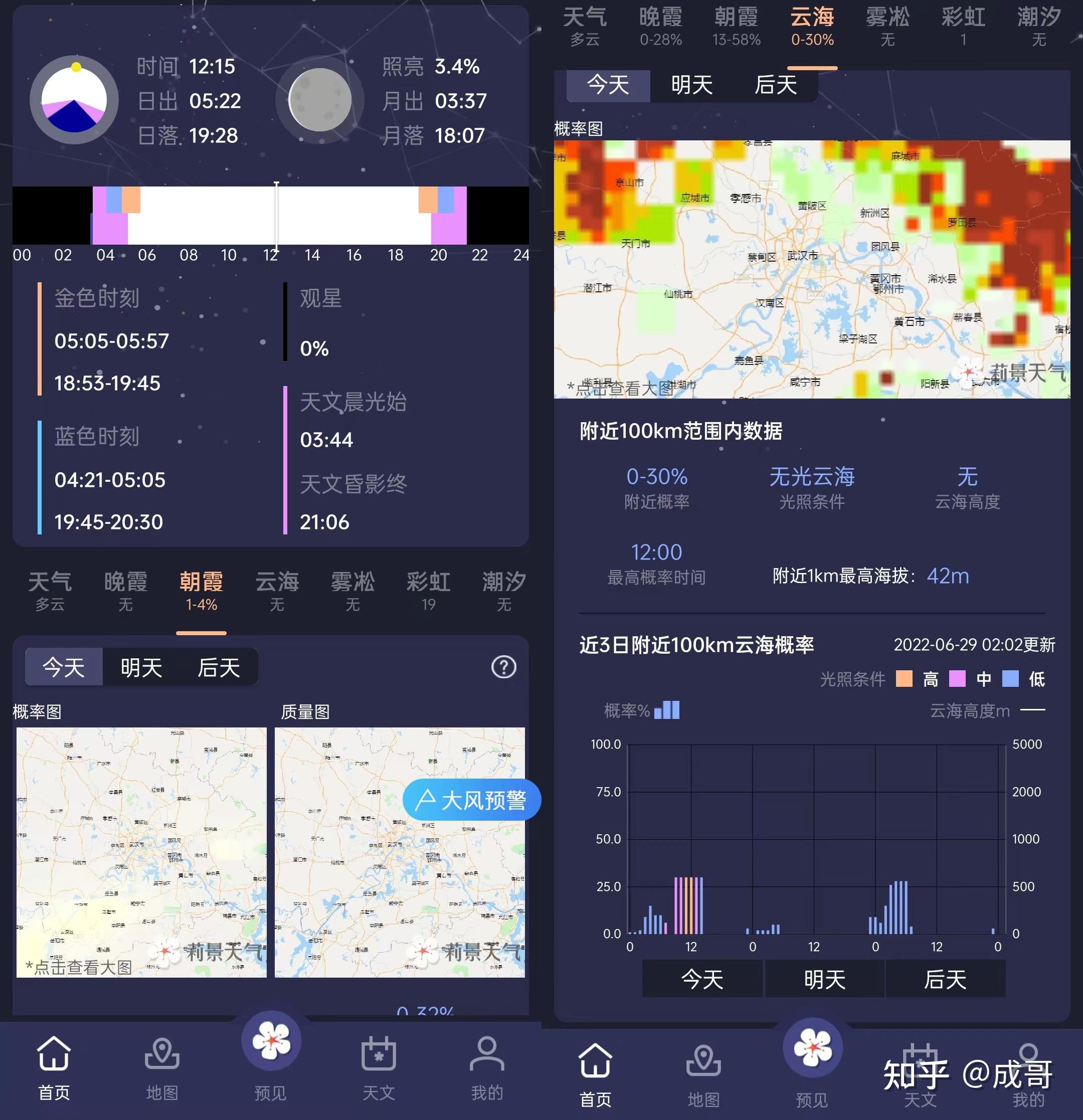 看天吃饭不用夜观天象,风光摄影小助手天气app推荐 - 知乎