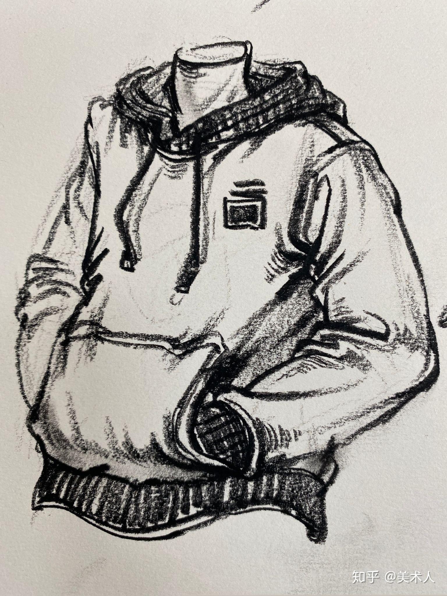 速写干货|联考速写单人77 局部的刻画75