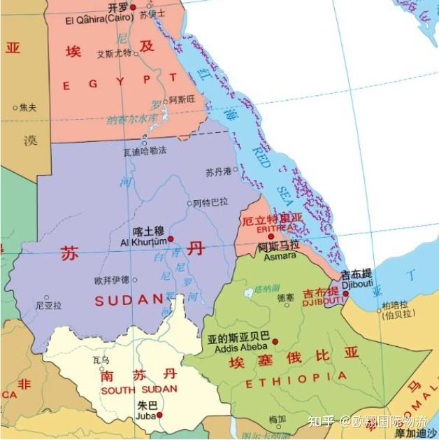 苏丹地理位置图图片