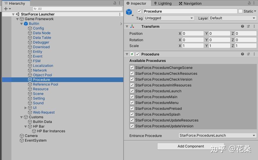 Gameframework procedure 