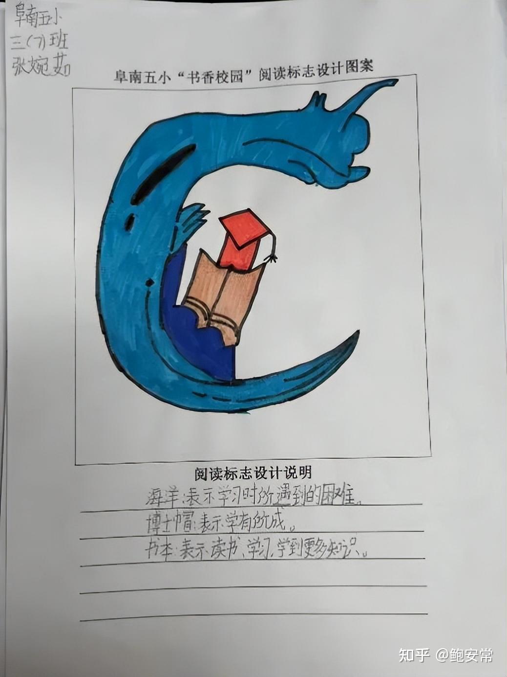 阜阳阜南 第五小学一校一品特色校园读书主题logo设计展示