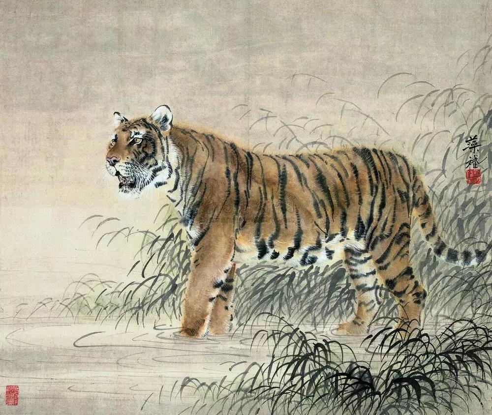 中国画虎高手，一大神画虎可驱狼！ - 知乎