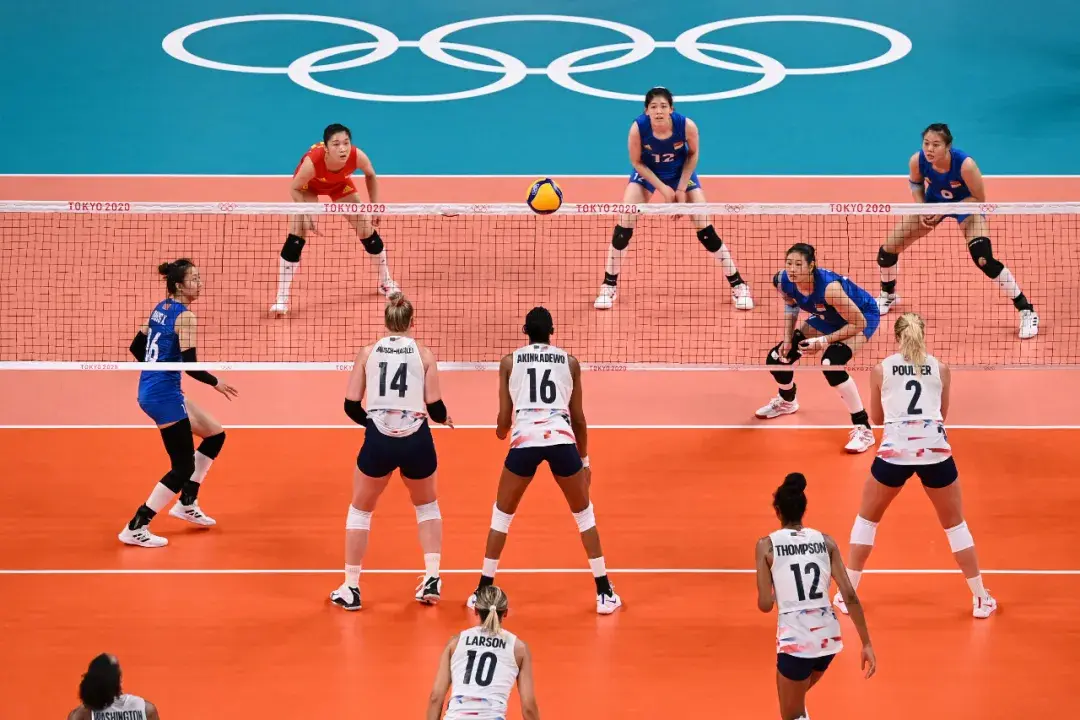 奥运进行时中国女排vs美国女排精彩图集