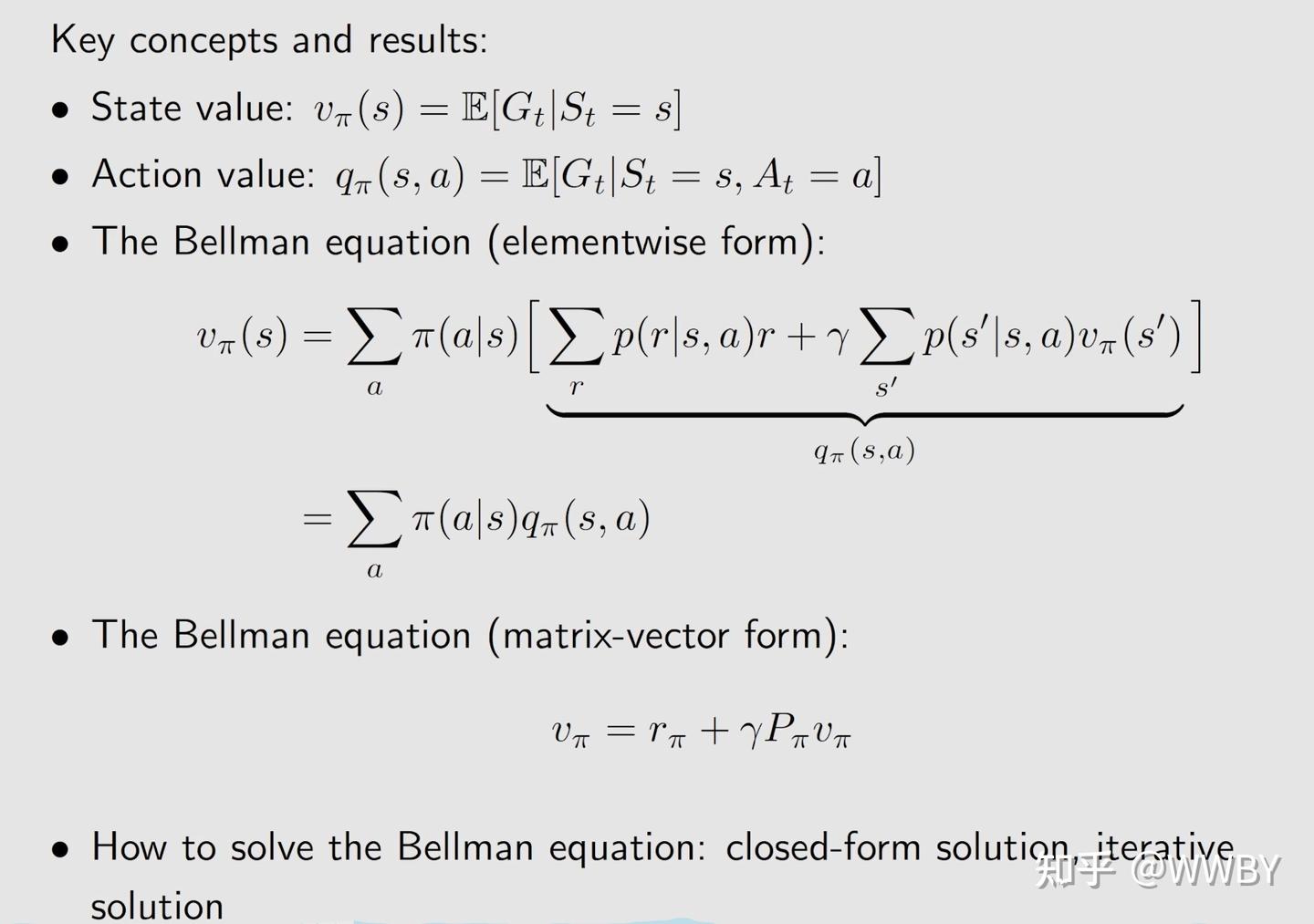 强化学习(RL) 2. Bellman equation(贝尔曼公式) - 知乎