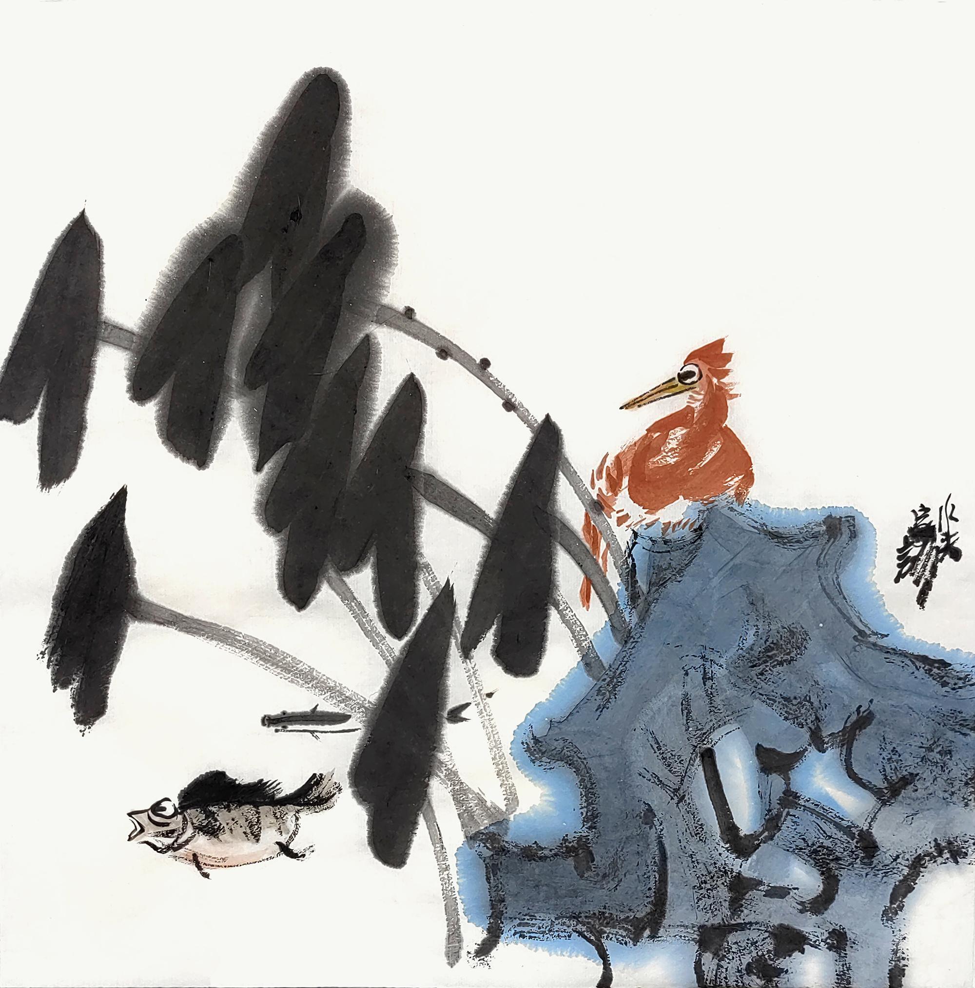 浓墨淡彩,鲜活灵动 王家训的画,有着音乐的节奏感和韵律