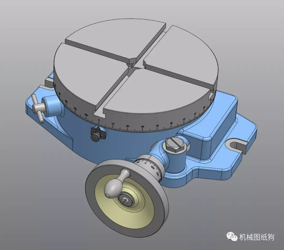 工程机械12rotarytable旋转台回转台solidworks设计附stepigs
