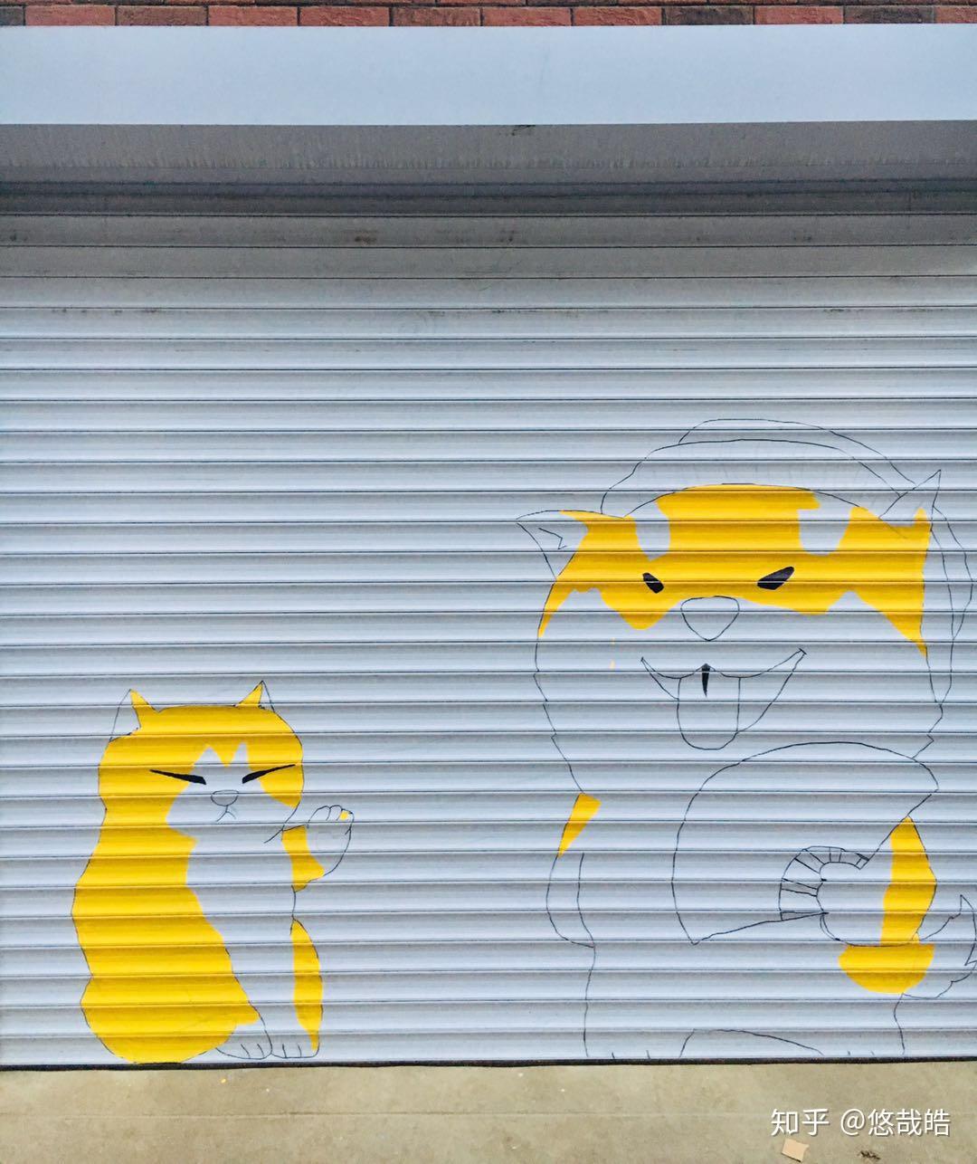 想在车库门上画画零绘画基础有没有大神能有简单的方法