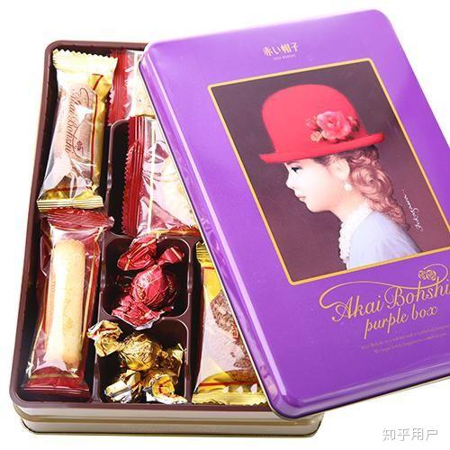 十多年前吃的,日本饼干.紫色铁盒,磨砂塑料单包装.