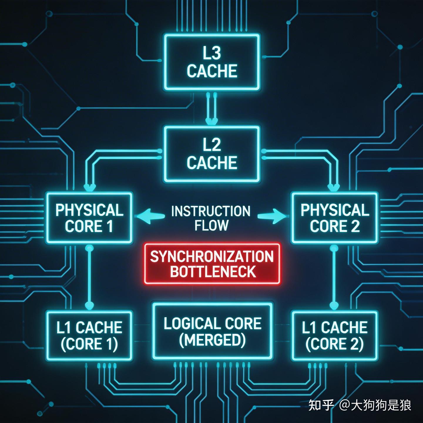 超线程工作原理示意