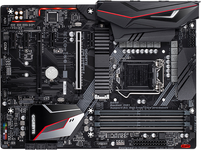 主板,英文简称mobo,常见外观如下:技嘉(gigabyte)z390 gaming x别称有