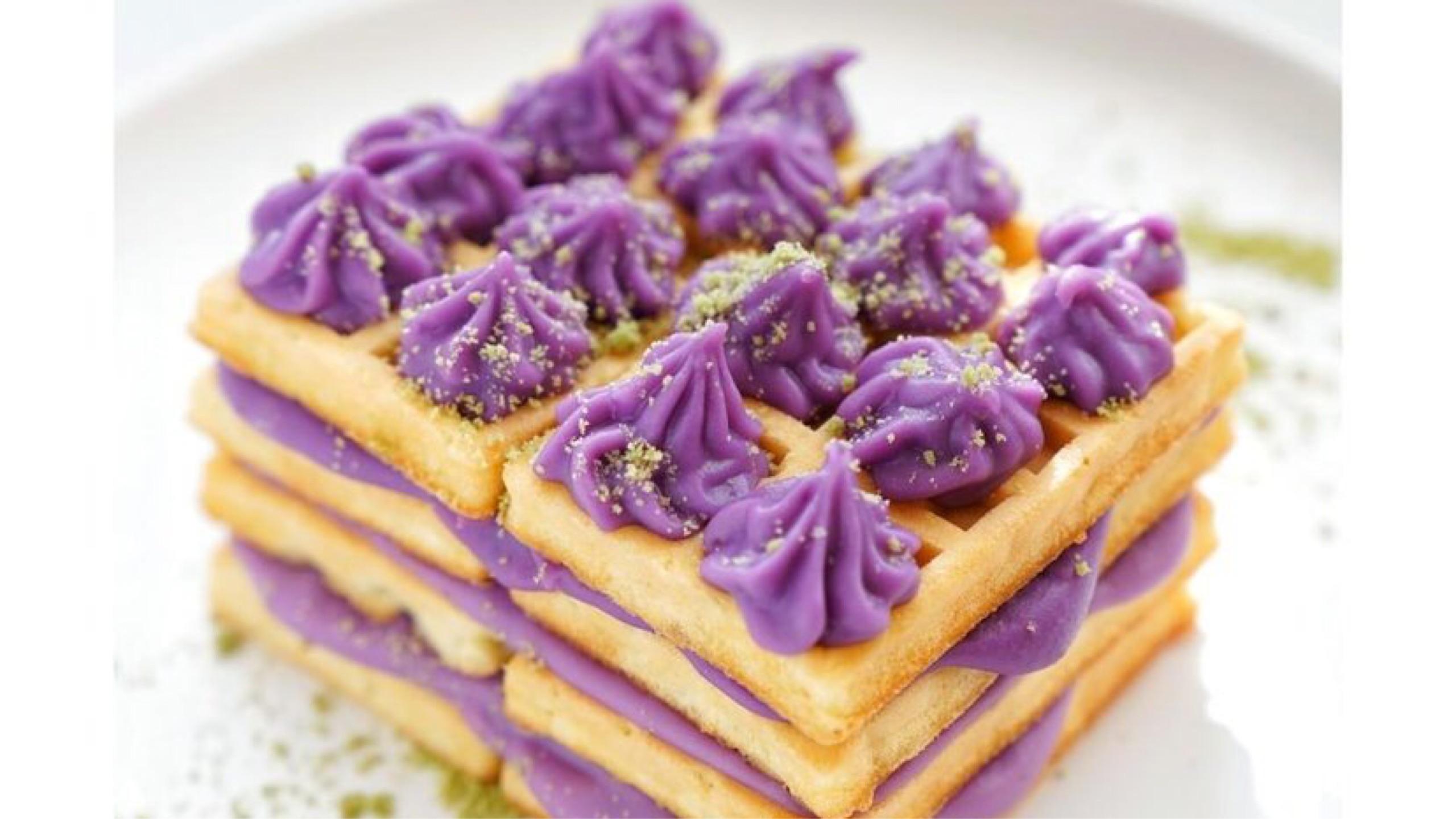 画紫色甜品简单大全图片