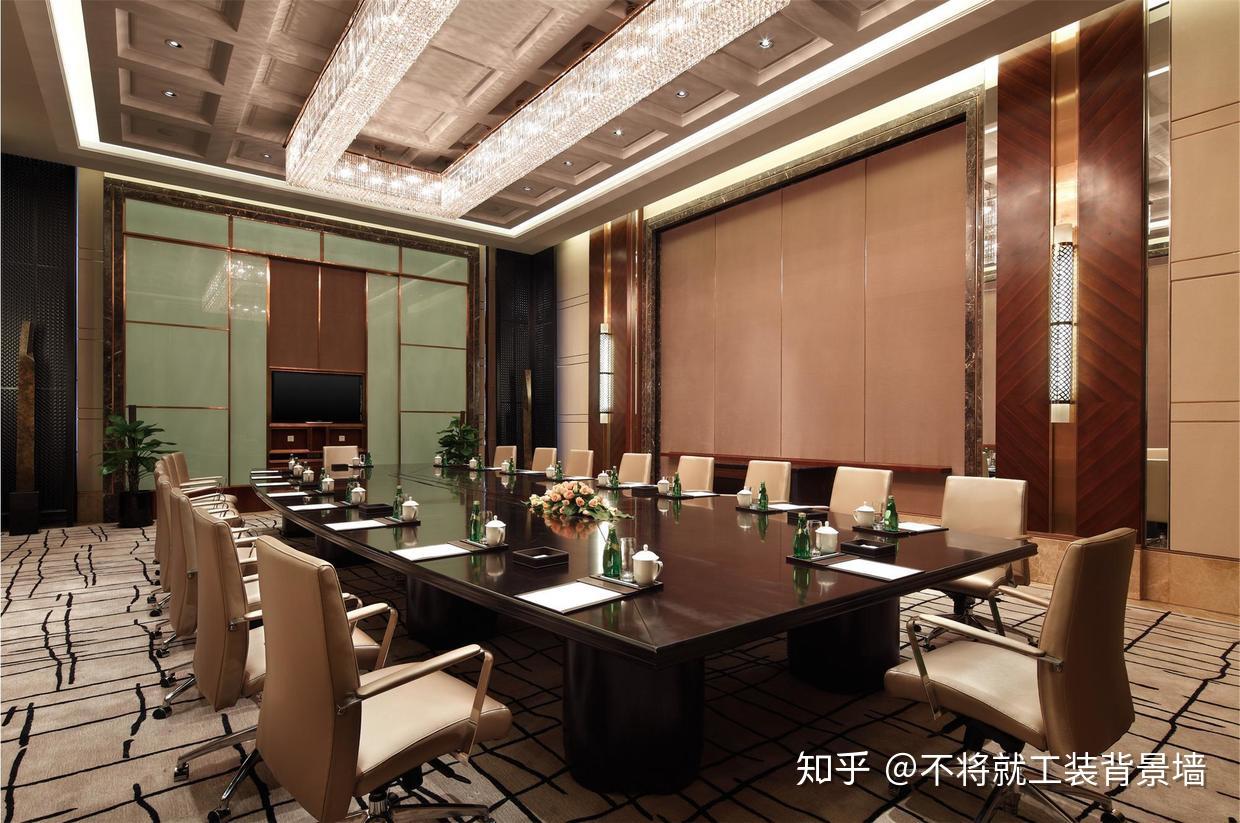 公司会议室硬包背景墙装修设计效果图大全