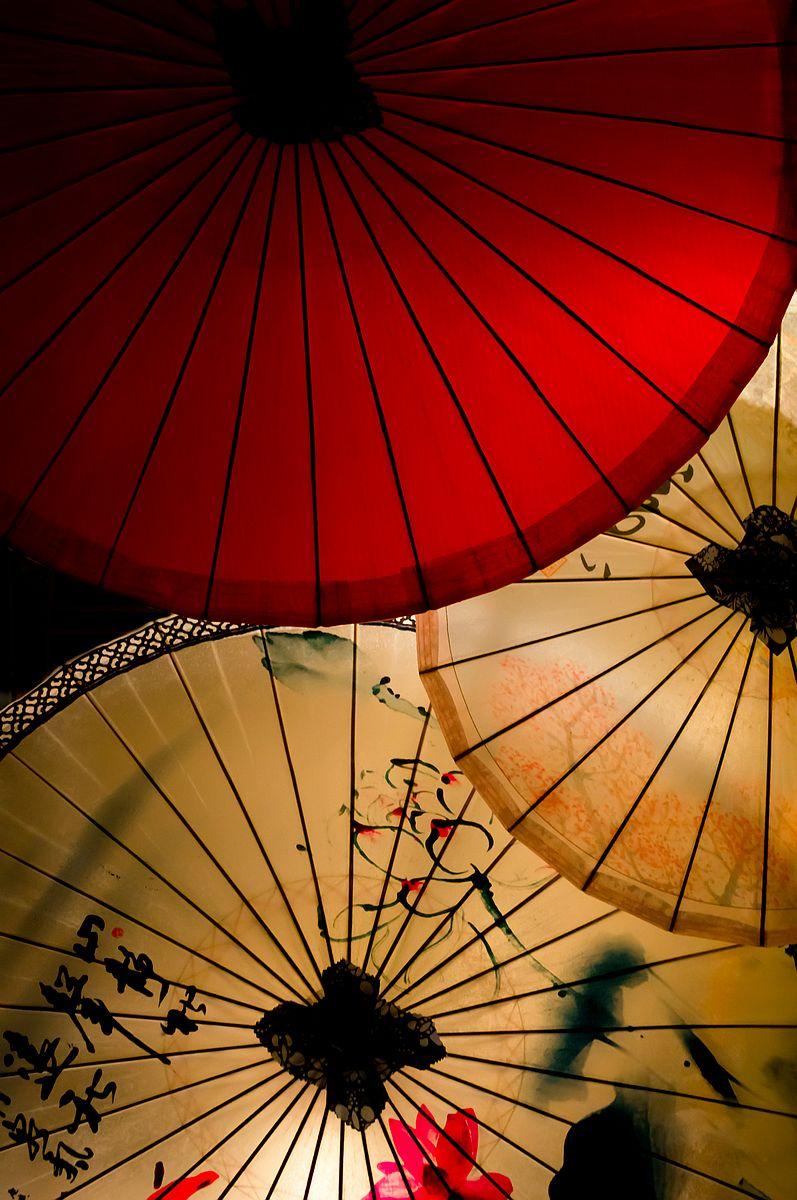 你们有看到过一张红色油纸伞的壁纸吗