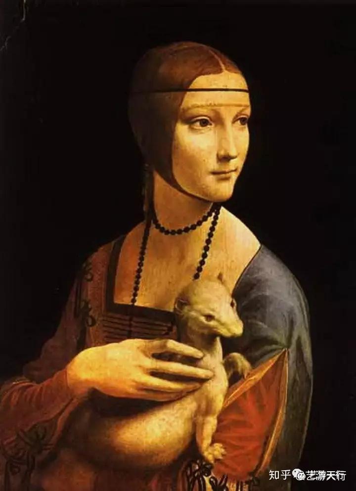 达芬奇大师原作~又译《抱银鼠的女子》艺术真的是人类共通的语言不分