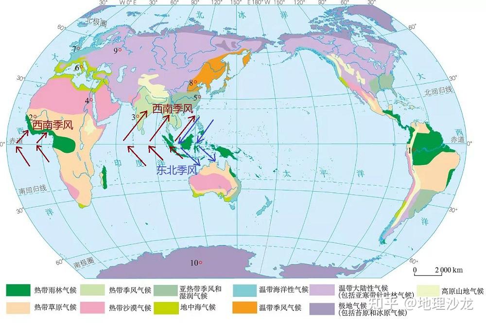 三处因气压带风带季节移动,导致信风跨过赤道而偏转的季风现象 - 知乎