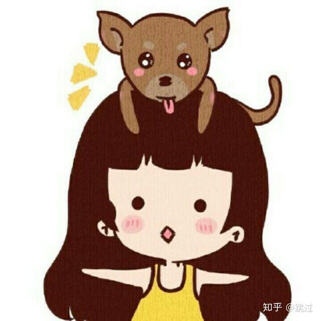 有没有卡通女生抱着狗的头像