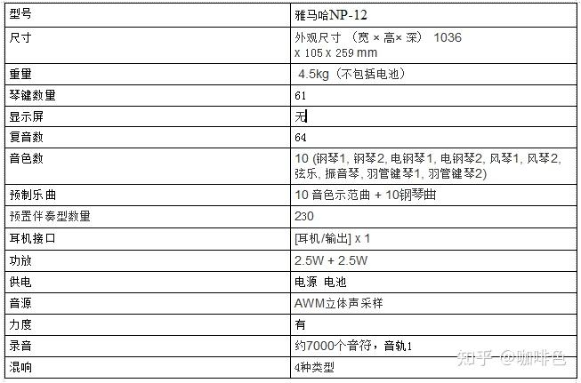 雅马哈电子琴型号详解图片