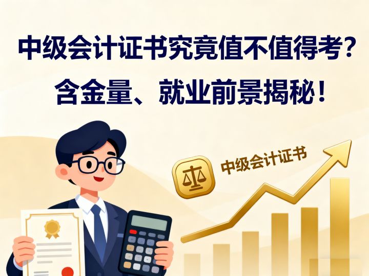 中级会计证书究竟值不值得考？含金量、就业前景揭秘！ - 知乎