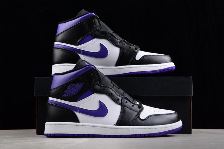 乔丹 Air Jordan 1 Mid Court Purple 黑白紫中帮纯原运动鞋- 知乎