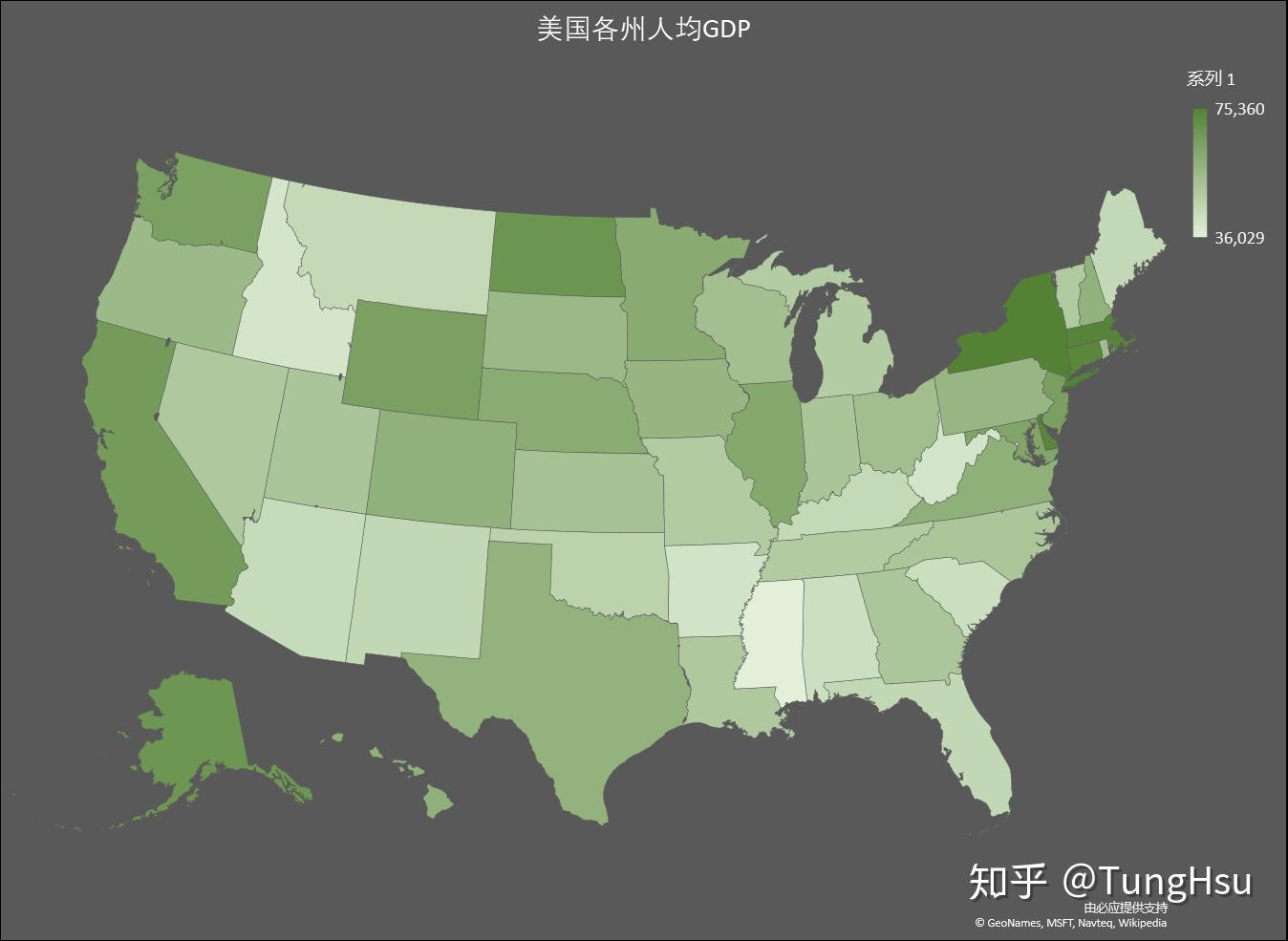 美国各州人均gdp排名_美国各州地图