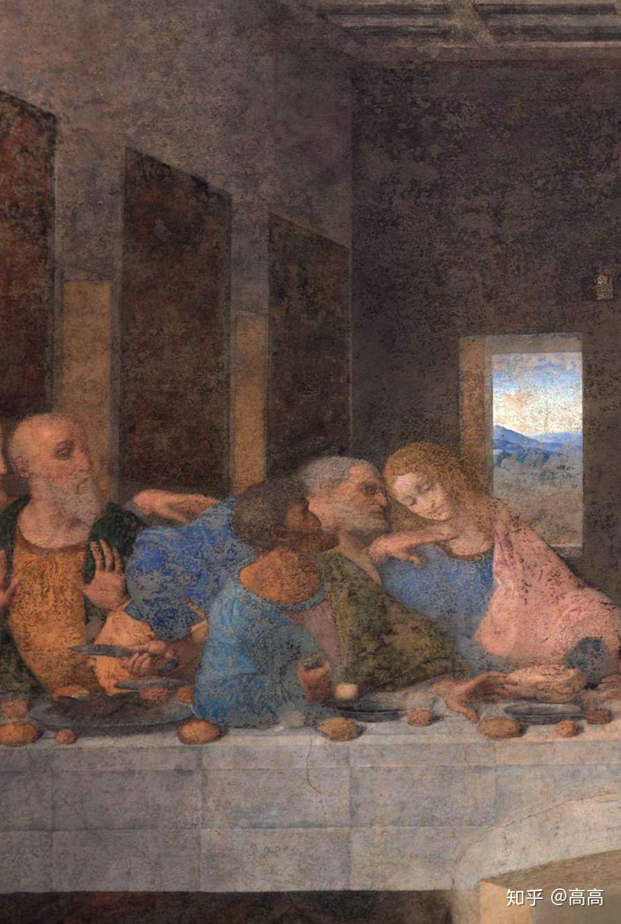 最后的晚餐 达·芬奇 湿壁画 1498 年