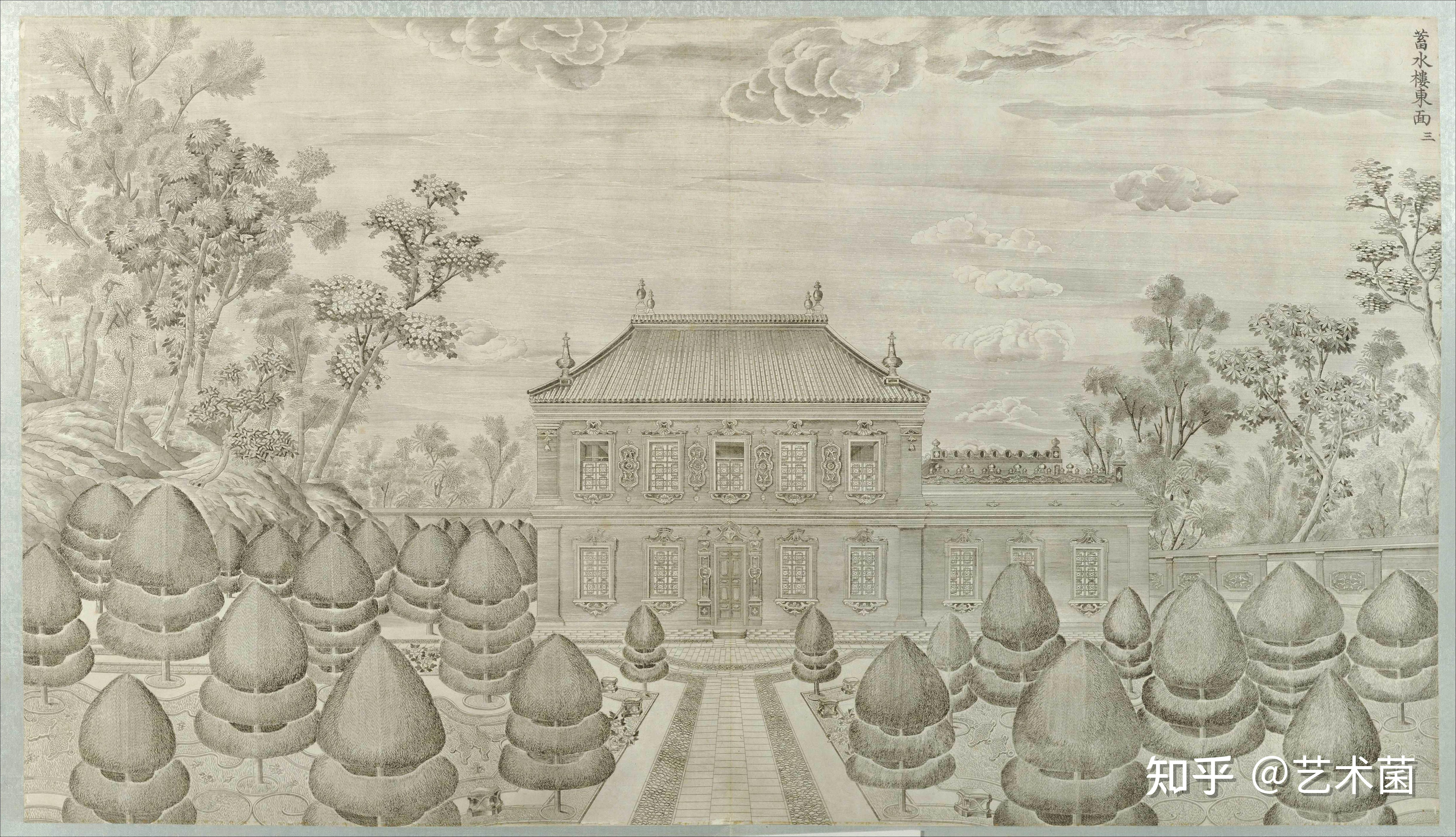 清代郎世宁铜版画还原161年前圆明园盛景