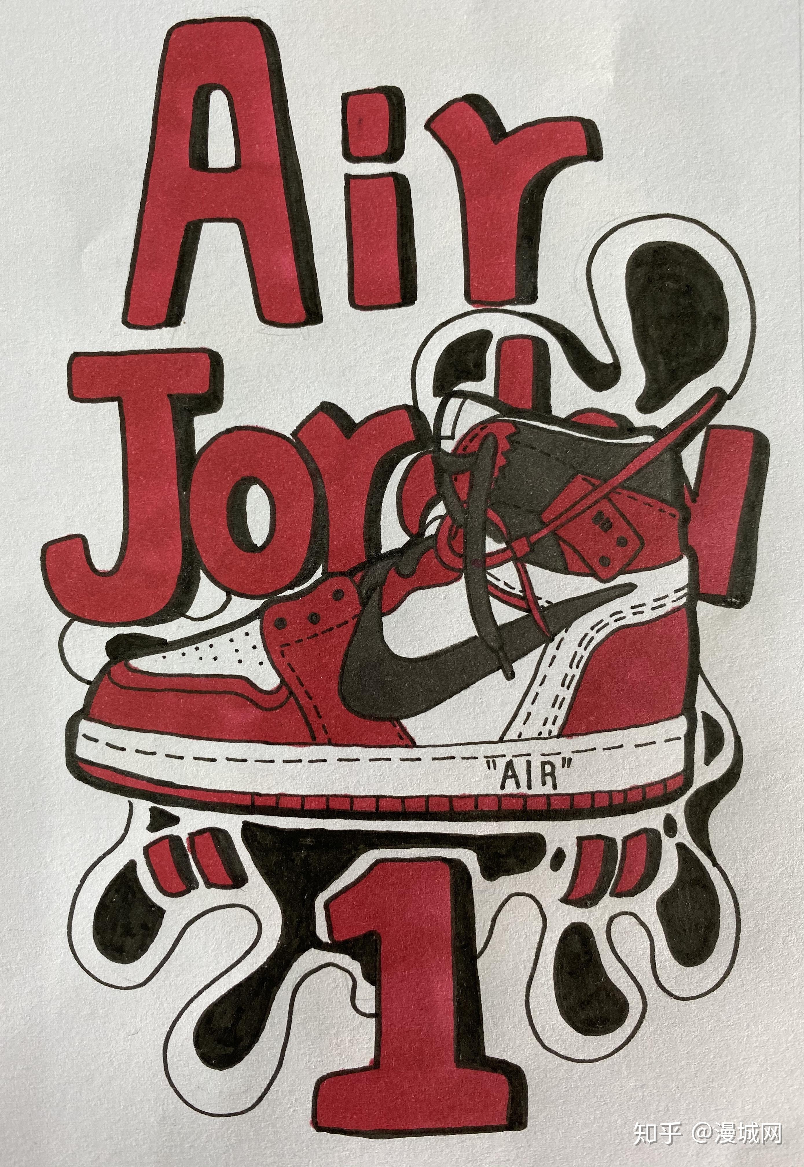 漫城网漫画师小姐姐手绘最新airjordan潮流款