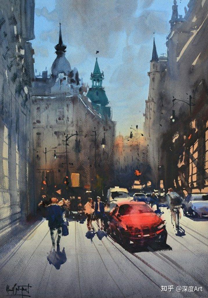 韵味十足的水彩街景alvarocastagnet676767
