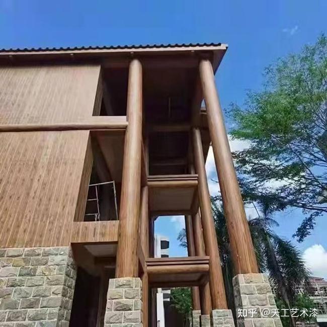 仿木外墙做法,了解木纹漆涂料 - 知乎